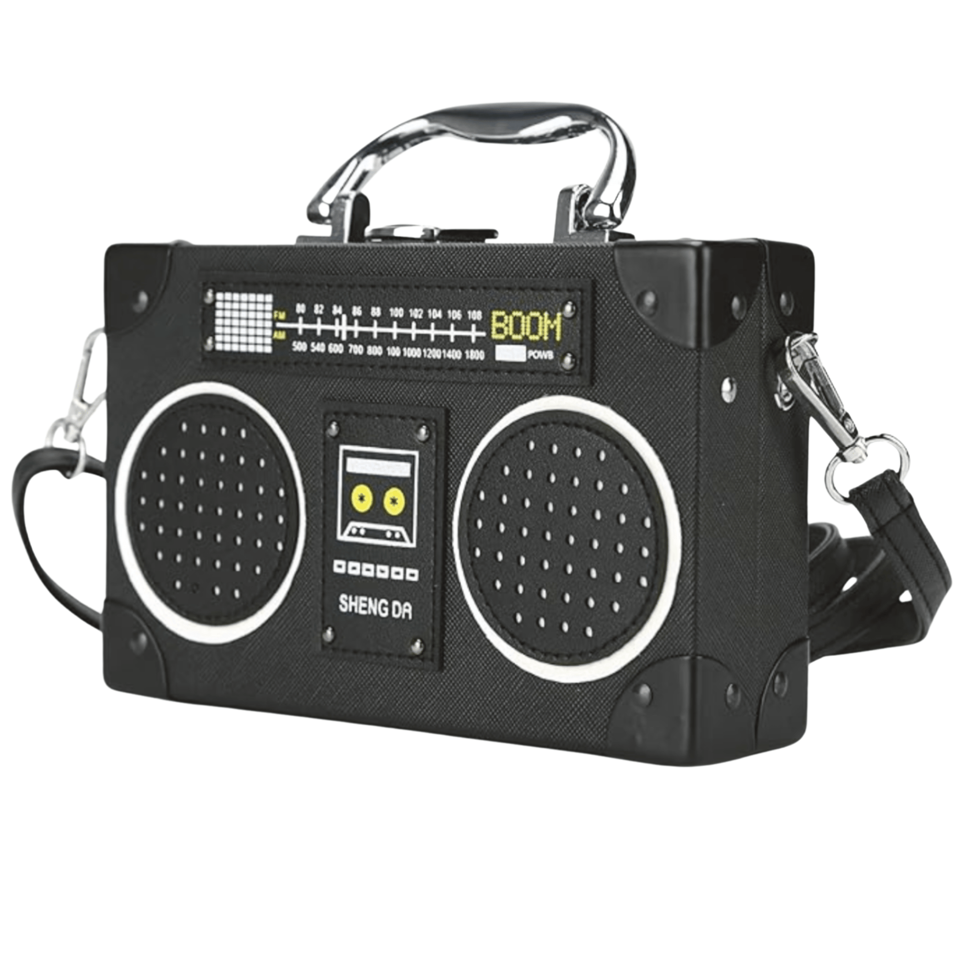 The SmartAss Look Boombox Purse Black