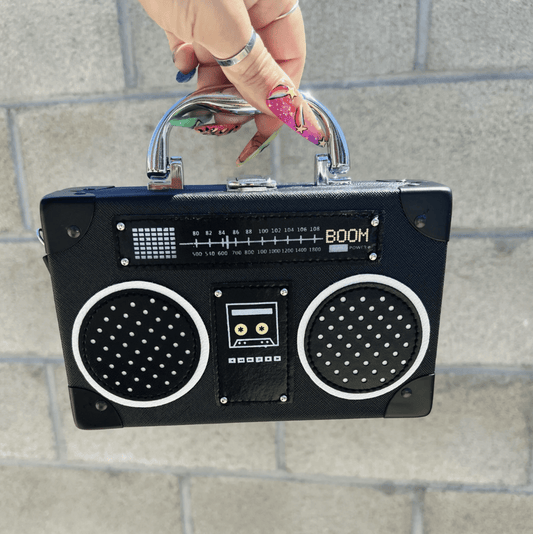 The SmartAss Look Boombox Purse Black