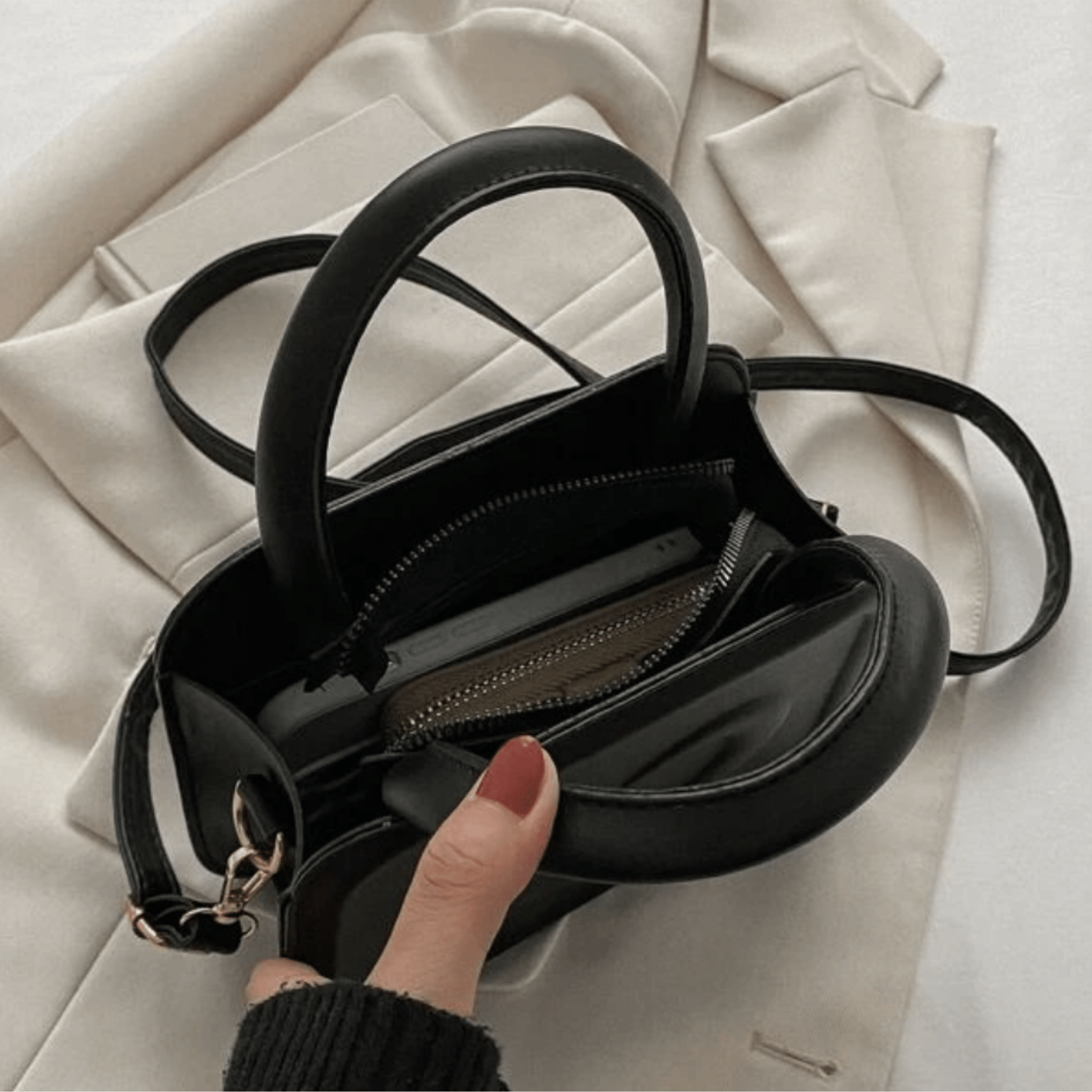 The SmartAss Look Embossed Square Handbag