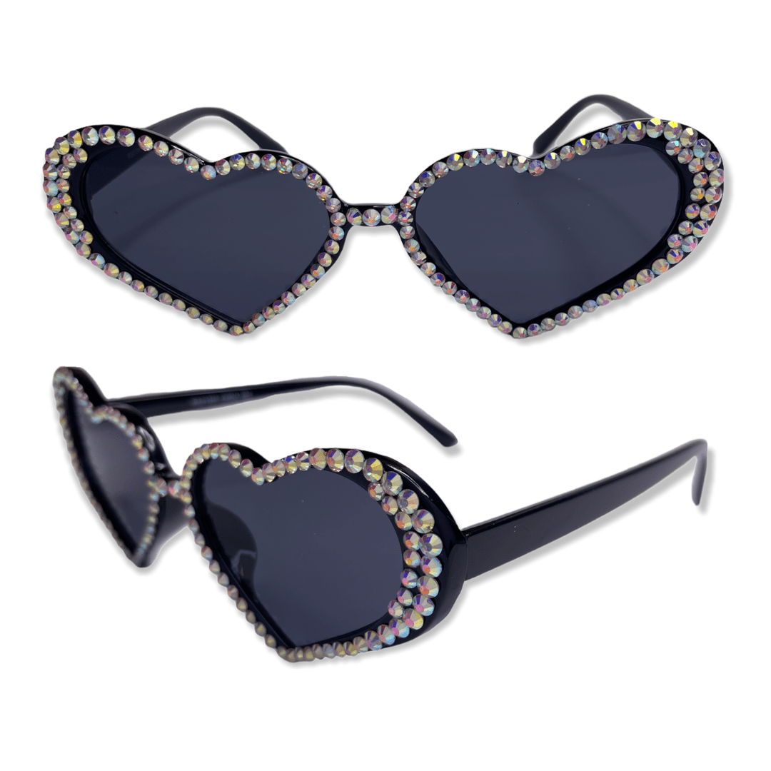 Black rhinestone sunglasses