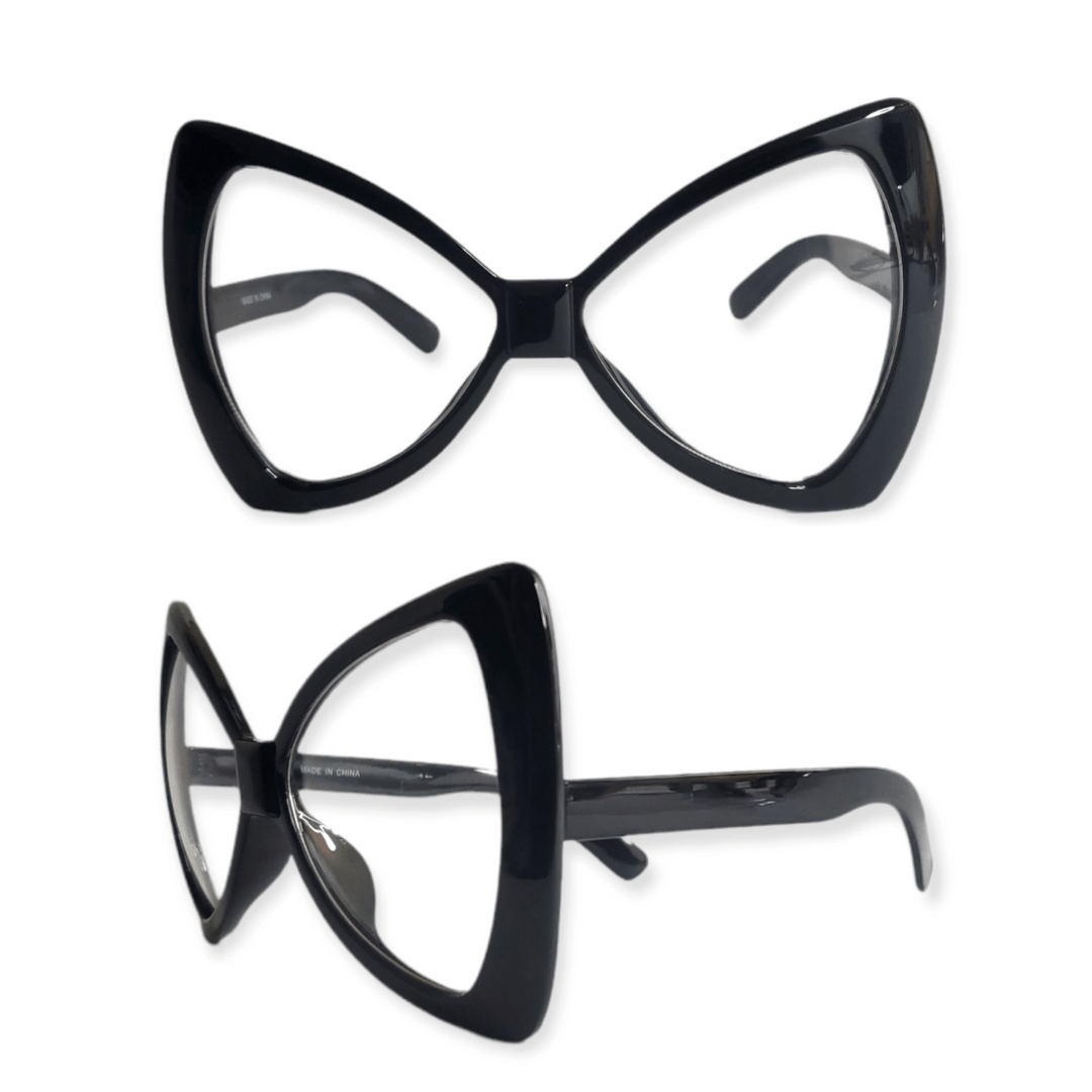 Clear lens balck frame womans glasses