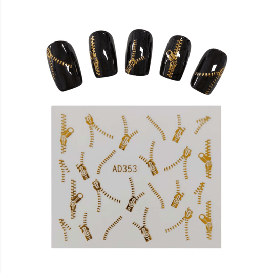 The SmartAss Look Zipper Nail Stickers